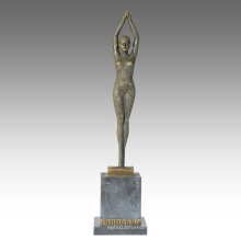 Bailarina Figura Estatua Decoración Bronce Escultura TPE-184